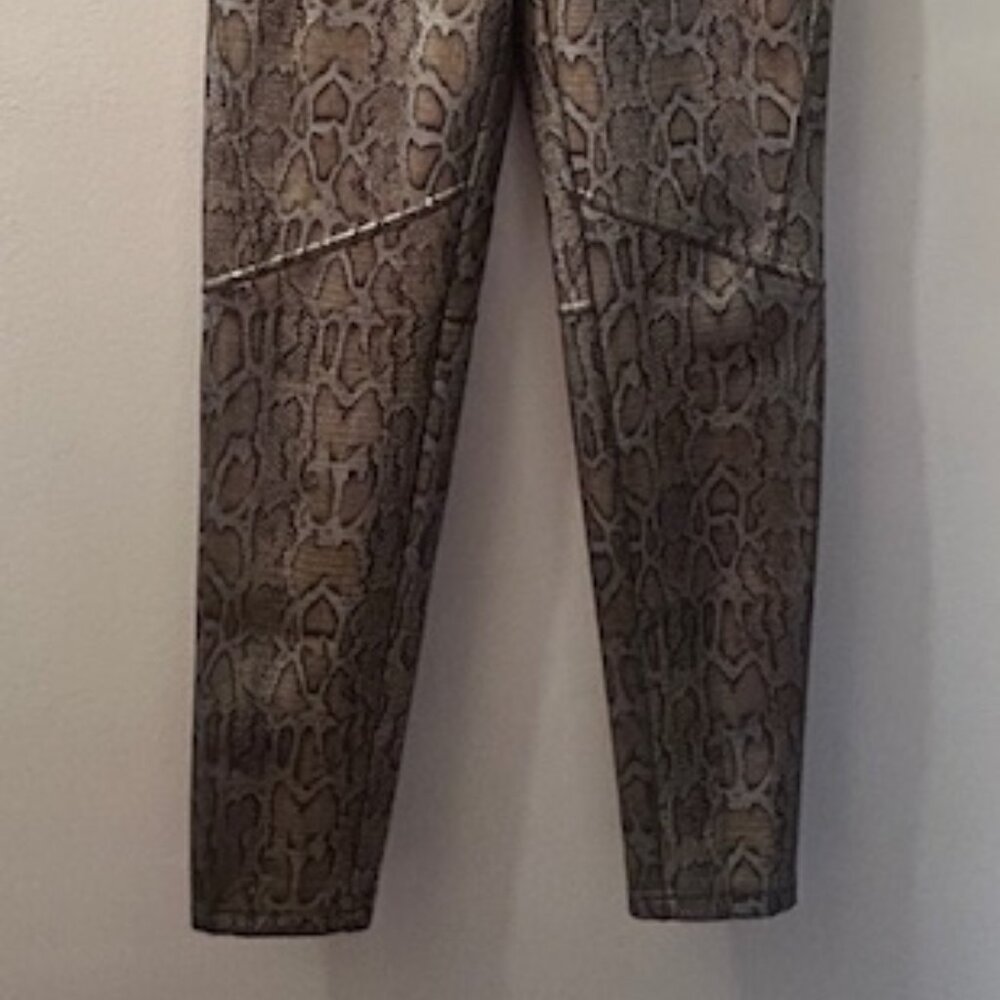 Free People "Rio" Metallic Gold Python Elastic Wa… - image 10